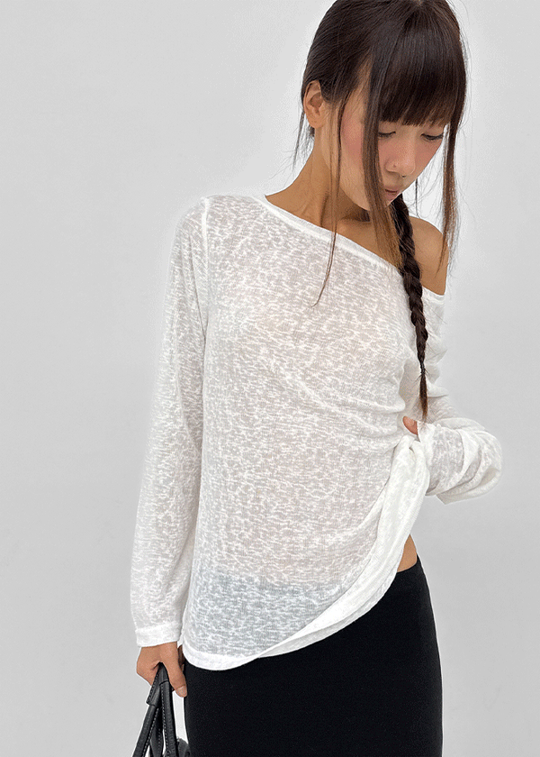 Donia boat neck long-sleeve shirt