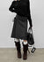 Eve Striped Flare Midi Skirt (Belt Set)