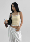 Roperjean Ribbed Square Neck Sleeveless Top