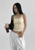 Roperjean Ribbed Square Neck Sleeveless Top
