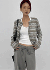 Gott Striped Wool Knit Cardigan