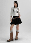 Hobita Flare Mini Skirt Pants