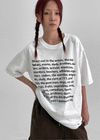 Avin Overfit Lettering Short Sleeve T-shirt