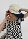 Muar Embroidered Color Block Camp Cap
