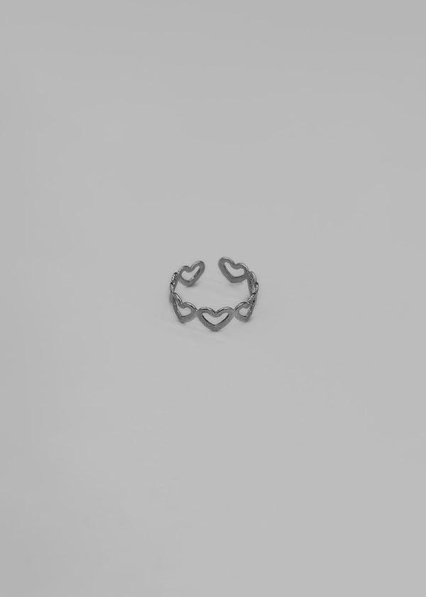 Goodfel Silver Heart Open Ring