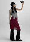 Blano Chiffon Midi Skirt