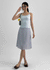 Ditue Check Chiffon Midi Skirt