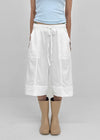 Gellet Nylon Button Capri Pants