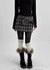 Camren Wool Check Belt Miniskirt