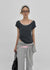 Jay's Summer Deep U-Neck Short Sleeve Tee