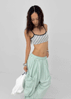 Laform Striped Bra Top (Built-in Cap)