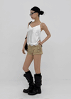 Digma Buckle Roll-up Shorts