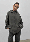 Quantum Vintage High-Neck Hooded Field Jacket