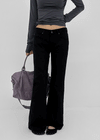 Gauzy Low-Waist Bootcut Cotton Pants
