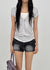 Puret V-neck Twisted Short Sleeve Tee