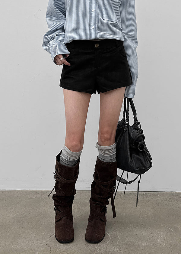 Baudwin suede shorts