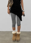 Mae striped elastic banding capri pants
