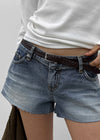The visible cable leather belt