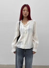 Lavender frill blouse