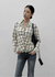 Exodus Shirred Slim Check Shirt