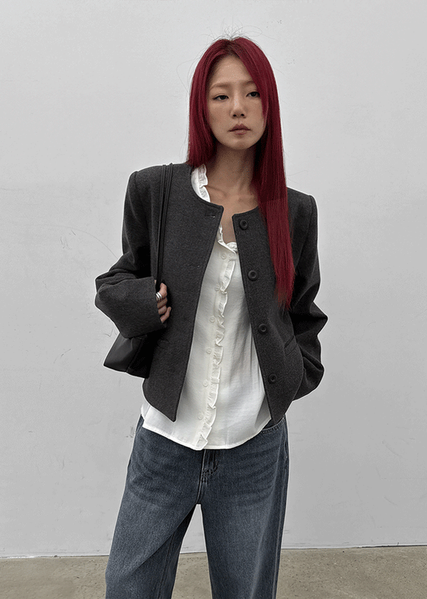 Ovni Button Collarless Jacket