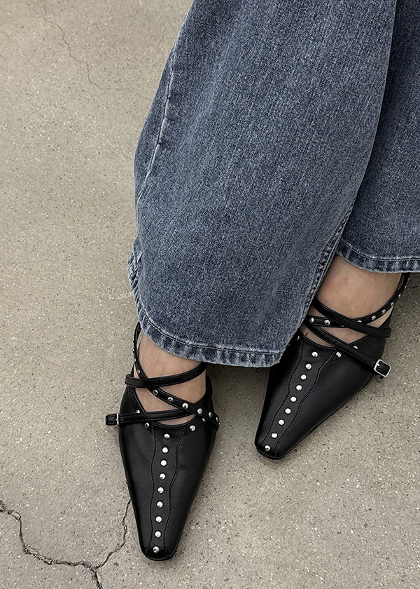 Felber studded stiletto mule heels