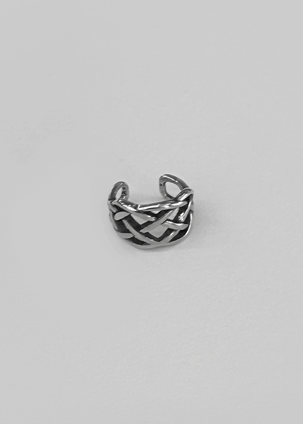 Checker Vintage Bold Ear Cuff