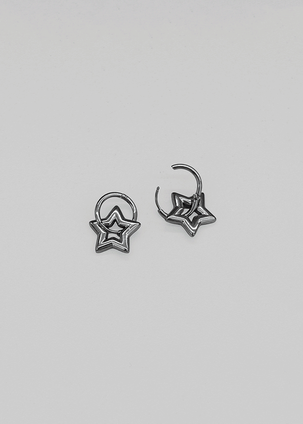 Kanchu star hoop earrings