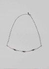 Lemton Silver Bar Bead Necklace