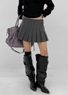 Noel striped pleated mini skirt pants