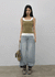 Rare washed wide denim pants