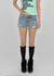 Clue distressed denim shorts