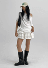 Compton Banding Cancan Lace Mini Skirt Pants
