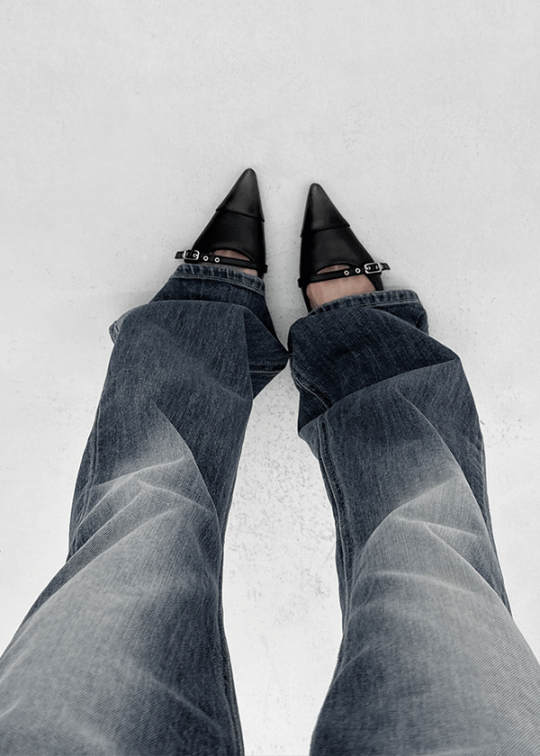 Keshong Stiletto Slingback Flat Shoes