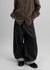 Crewy Label Patch Roll-up Raw Denim Pants