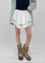 Kenocton Banding Frill Pumpkin Mini Skirt Pants