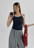 Creme Strap Halter Sleeveless Top