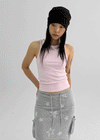 Padelin Seam Ribbed Sleeveless Top