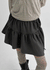 Hartin Unbalanced Shirring Mini Skirt