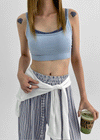 Bollet Strap Layered Cool Bra Top (with built-in cap)