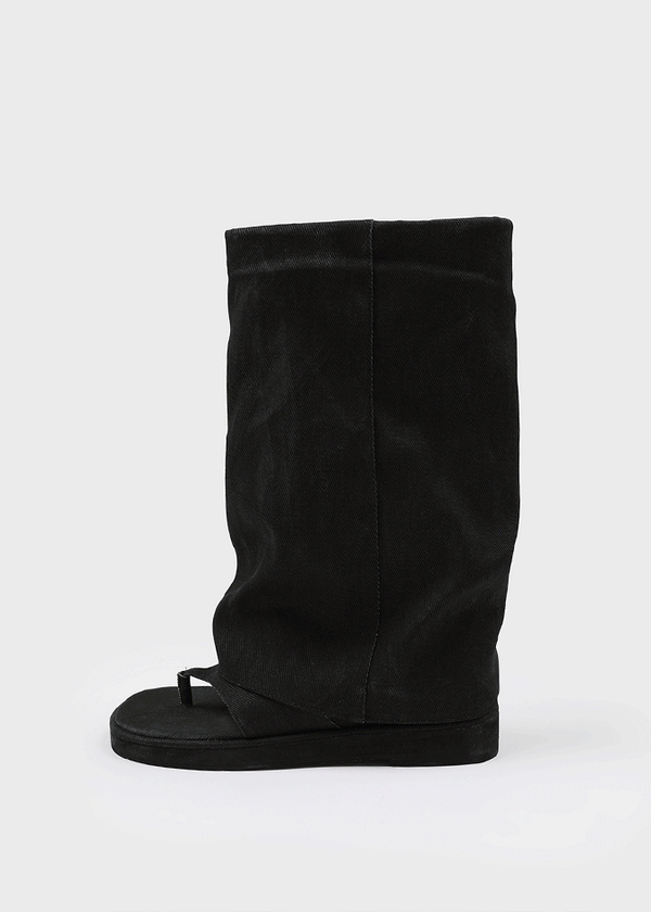 Peulf Summer Flip-flops Mid-calf Boots