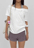 Fton Off-shoulder Halter Short Sleeve Tee