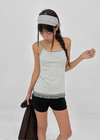 Luna Stripe Lace Sleeveless