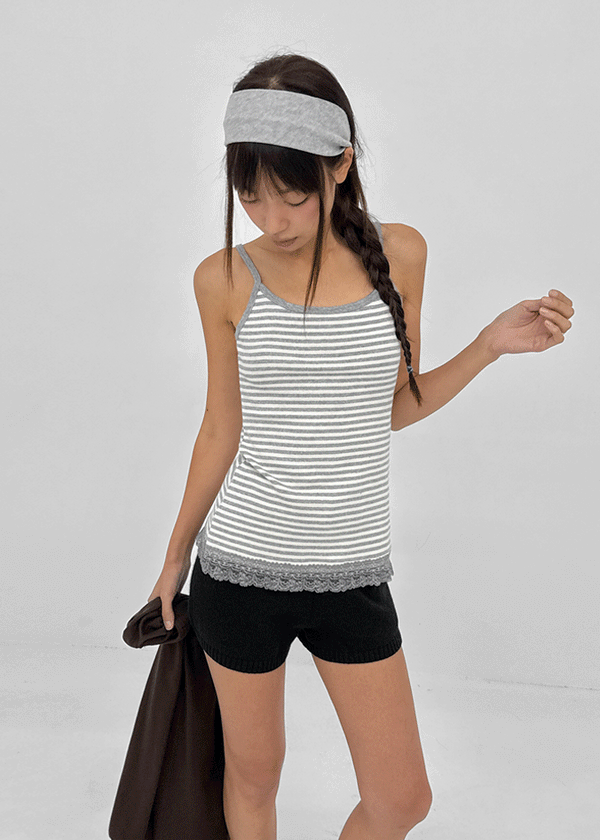 Luna Stripe Lace Sleeveless