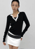 Tenkeylit V-neck Button Long Sleeve T-shirt