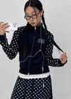Sove Dot Numbering Fleece Zip-up (Set Available)