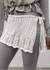 Coconut Button Punching Knit Wrap Skirt