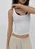 Ribedel Semi-cropped U-neck Sleeveless Top