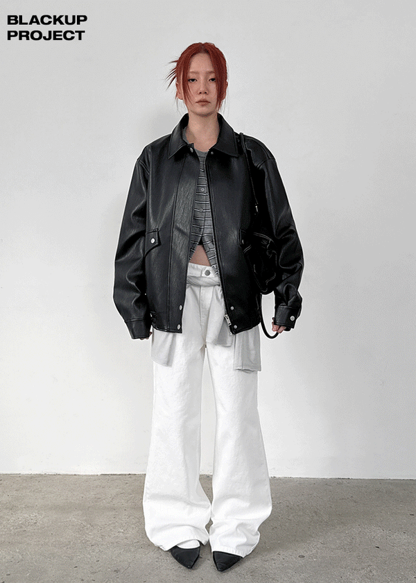 [MADE] Tokuno Leather Blouson Jumper