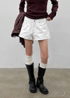 Overt studded cotton shorts